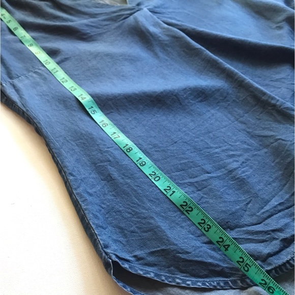 *3for$25/ 5for$39 Soho Jeans Denim V-Neck Chambray Lyocell very Soft Tunic Large - Picture 7 of 8